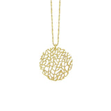 Small Coral Disc Necklace by Catherine Weitzman