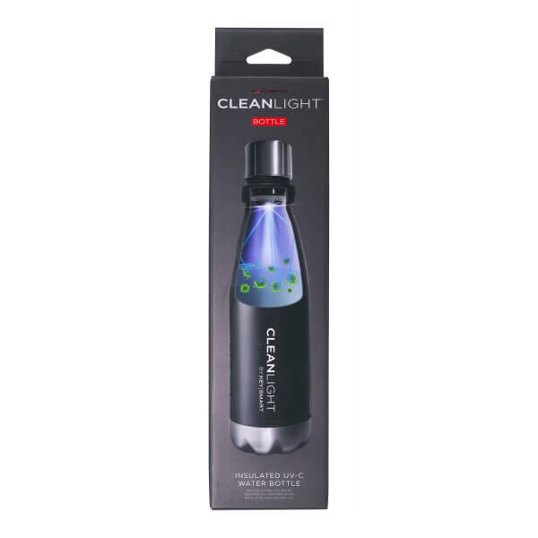 CleanLight™ Bottle UV Sanitizing Insulated Water Bottle - Black, SnackMagic