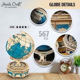 3D Globe Premium Wood Puzzle