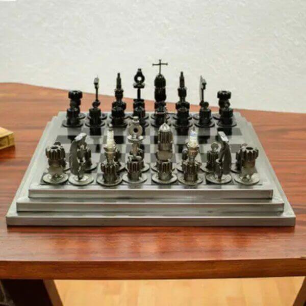 Auto Parts Chess Board