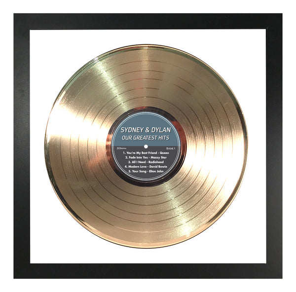 Custom Vinyl Record - A vinyl record with customizable design and personalization options.