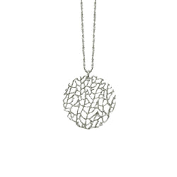 Small Coral Disc Necklace by Catherine Weitzman