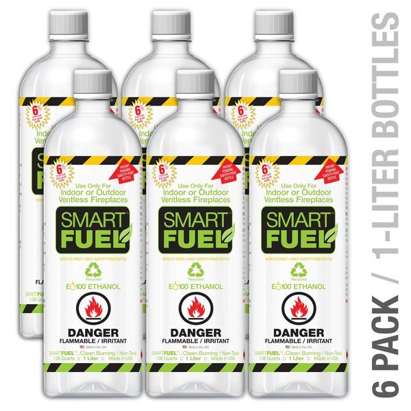 SmartFuel Liquid Bio-Ethanol Fuel for Anywhere Fireplaces