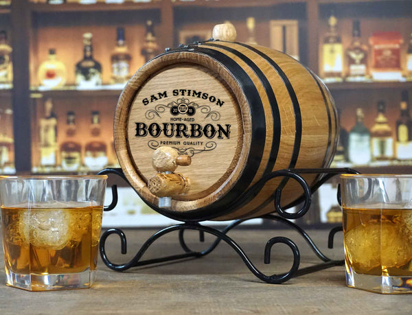 Personalized Bourbon Making Kit with Barrel