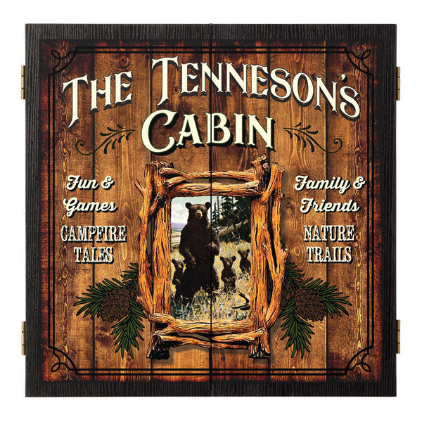 Personalized Dartboard & Cabinet Set