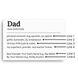 Personalized "Dad Meaning" Canvas