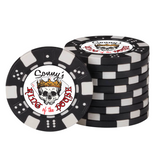 Personalized Poker Chip Set with Imprinted Leatherette Case (100 Chips)