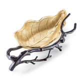 Gold Leaf Dish With Branch