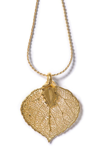 Real Aspen Leaf Necklace