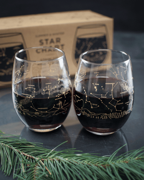 Night Sky Wine Glasses Set