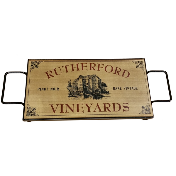 Personalized Serving Board w/ Wrought Iron Base