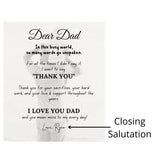 Personalized "Thank You Dad" Canvas