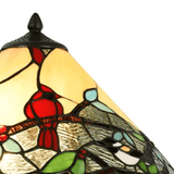 Twin Birds Stained Glass Lamp