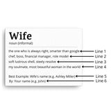 Custom "Wife Meaning" Canvas
