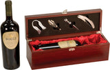 Personalized Wine Box with Tools & Black Lining